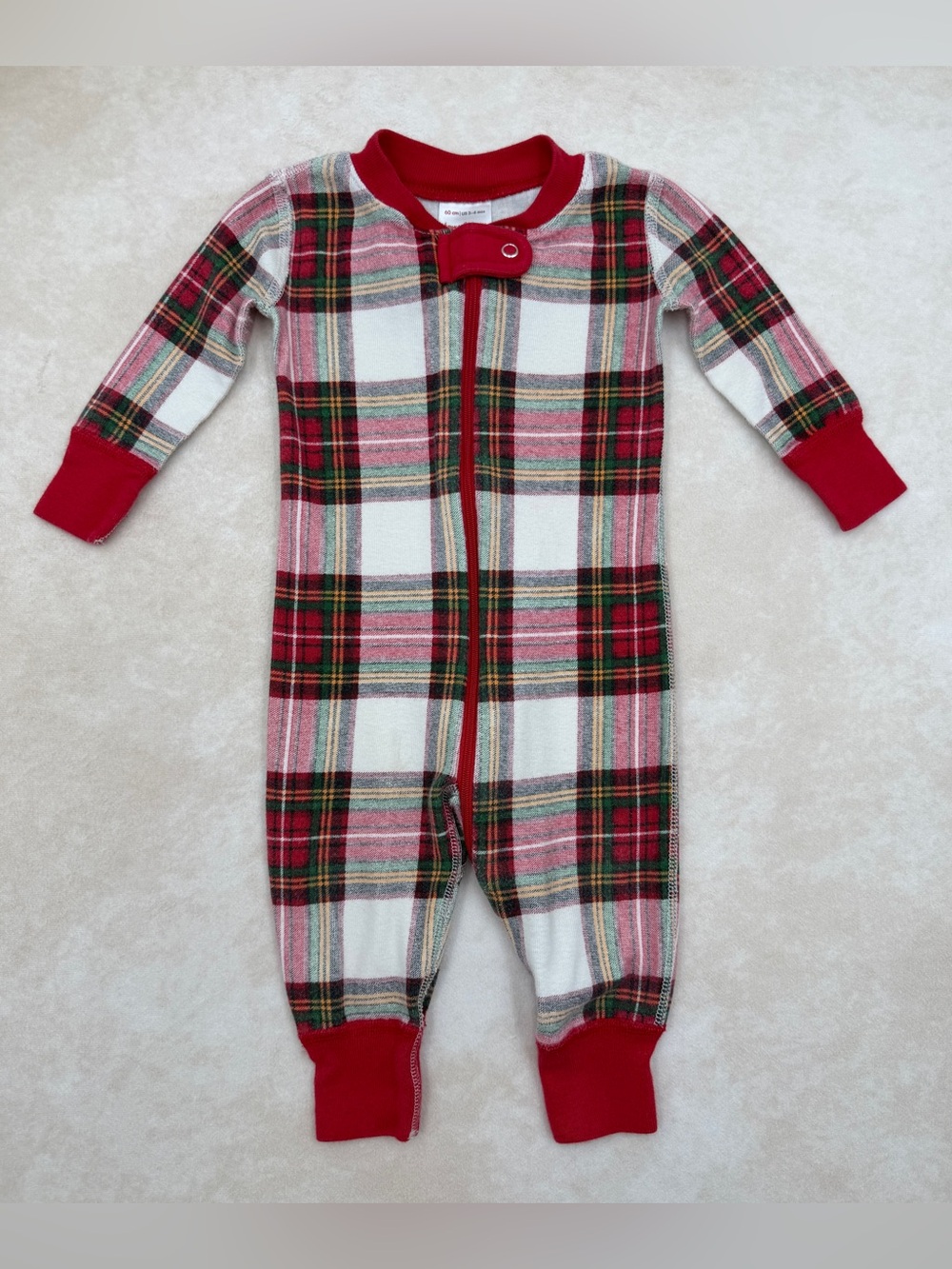 Hanna Andersson Red Plaid Zippy Sleeper 60